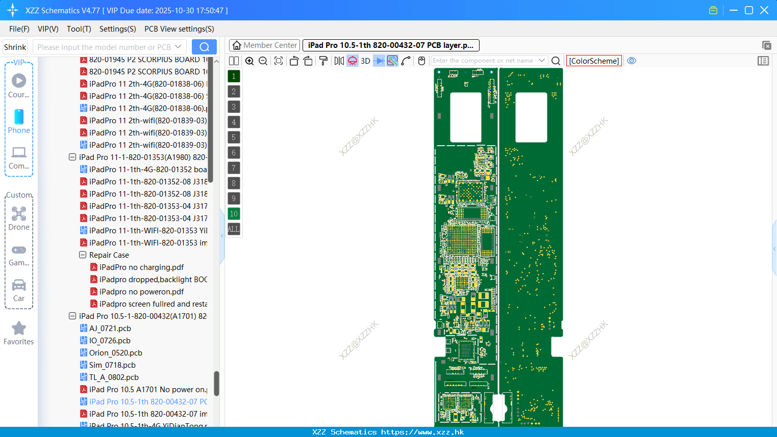 IPad Pro 10.5-1th 820-00432-07 PCB Layer